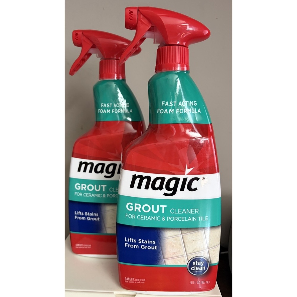 2X Magic Grout Cleaner f Ceramic & Porcelain Tile 30 Fl Oz Heavy Duty Stay Clean